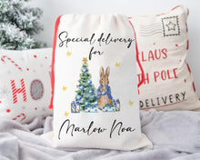 Load image into Gallery viewer, Christmas Rabbit Personalised Santa Sack-The Persnickety Co
