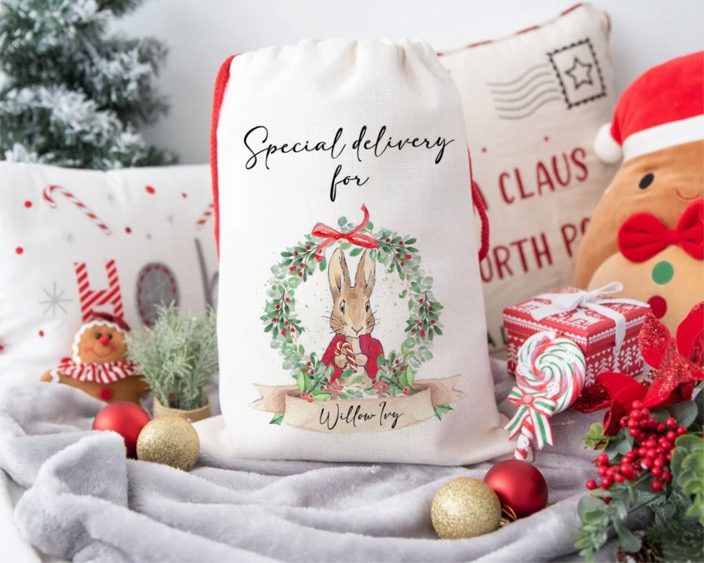 Rabbit Personalised Santa Sack-The Persnickety Co