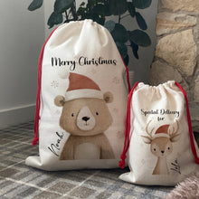 Load image into Gallery viewer, Christmas Festive Friends Santa Sack
