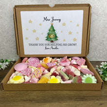 Load image into Gallery viewer, Personalised Teacher Christmas Treat Box – “Thank You for Helping Me Grow”
