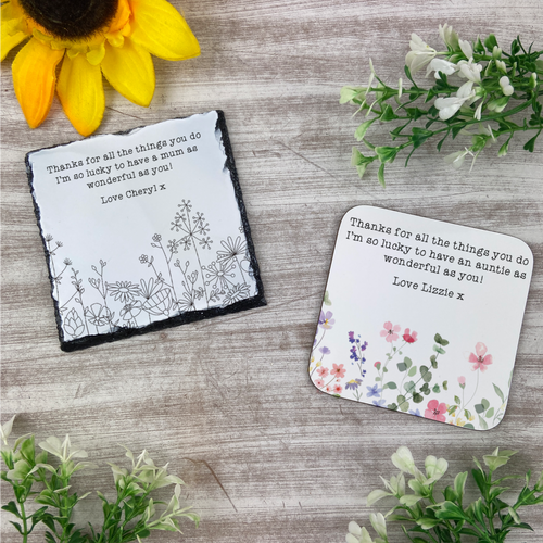 Personalised Thank You Coaster-The Persnickety Co