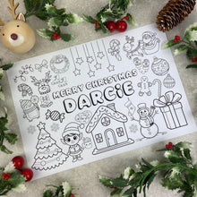 Load image into Gallery viewer, Personalised Christmas Colouring Placemat
