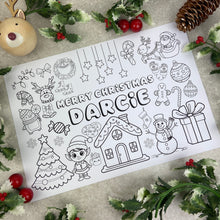 Load image into Gallery viewer, Personalised Christmas Colouring Placemat
