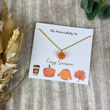 Load image into Gallery viewer, Pumpkin Necklace Autumn Jewellery
