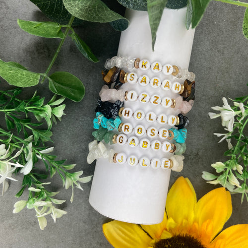 Personalised Crystal Name Bracelet-The Persnickety Co