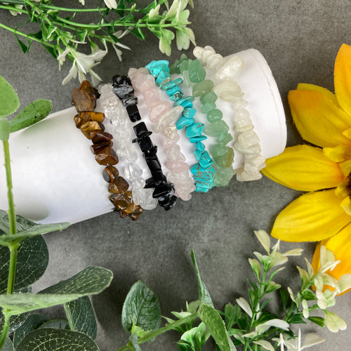 Crystal Chip Stretch Bracelets-The Persnickety Co