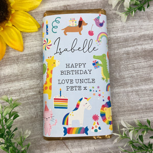 Happy Birthday Personalised Chocolate Bar