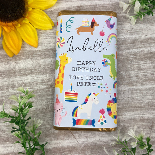Happy Birthday Personalised Chocolate Bar-The Persnickety Co