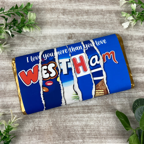 West Ham Chocolate Bar - I Love You More Than...-The Persnickety Co