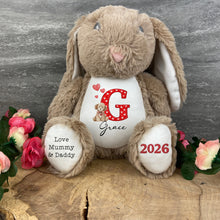 Load image into Gallery viewer, Personalised Valentine’s Soft Toy &amp; Keyring - Cute Dog Design
