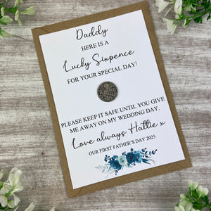 Personalised Lucky Sixpence For Dad