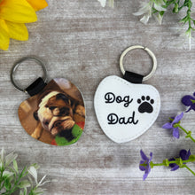 Load image into Gallery viewer, Personalised Dog Dad Photo Keyring
