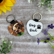 Load image into Gallery viewer, Personalised Dog Dad Photo Keyring
