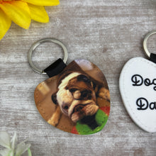 Load image into Gallery viewer, Personalised Dog Dad Photo Keyring
