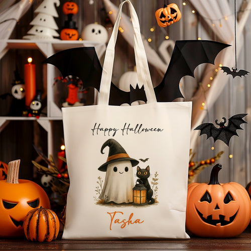Personalised Happy Halloween Bag-The Persnickety Co