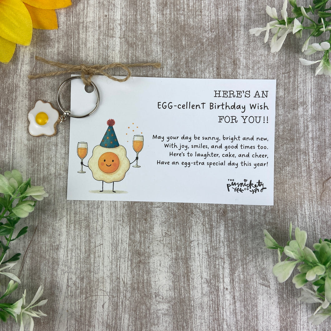 Egg-cellent Birthday Keyring-The Persnickety Co