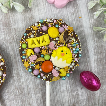 Load image into Gallery viewer, Easter Personalised Belgian Chocolate Lollipop
