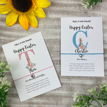 Load image into Gallery viewer, Happy Easter Personalised Initial Wish Bracelet
