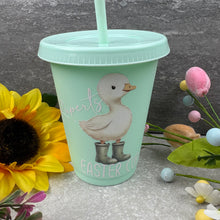 Load image into Gallery viewer, Personalised Easter Duck Cold Cup with Straw

