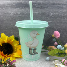 Load image into Gallery viewer, Personalised Easter Duck Cold Cup with Straw
