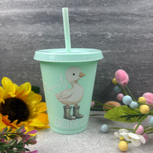 Load image into Gallery viewer, Personalised Easter Duck Cold Cup with Straw-The Persnickety Co
