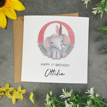 Load image into Gallery viewer, Elephant Birthday Card-The Persnickety Co

