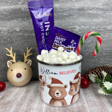 Load image into Gallery viewer, Personalised Festive Friends Enamel Mug
