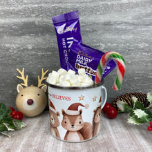 Load image into Gallery viewer, Personalised Festive Friends Enamel Mug
