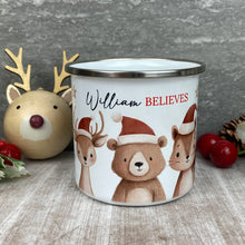 Load image into Gallery viewer, Personalised Festive Friends Enamel Mug
