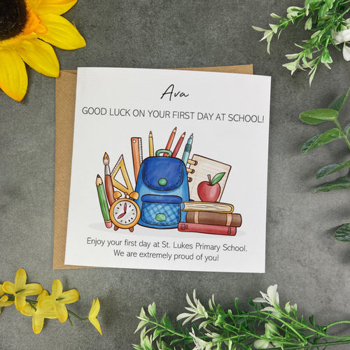 First Day Of School Card-The Persnickety Co
