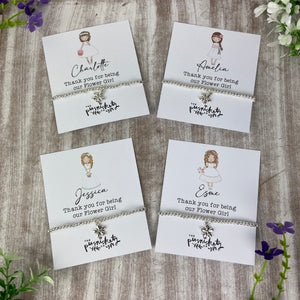 Personalised Flower Girl Thank You Bracelet