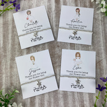 Load image into Gallery viewer, Personalised Flower Girl Thank You Bracelet
