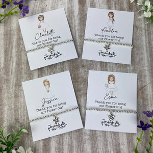 Personalised Flower Girl Thank You Bracelet
