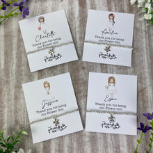 Load image into Gallery viewer, Personalised Flower Girl Thank You Bracelet
