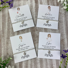 Load image into Gallery viewer, Personalised Flower Girl Thank You Bracelet
