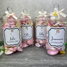Load image into Gallery viewer, Flower Girl Personalised Sweet Jar-The Persnickety Co
