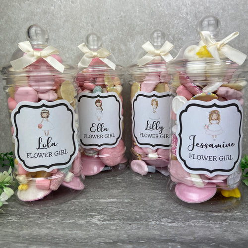 Flower Girl Personalised Sweet Jar-The Persnickety Co