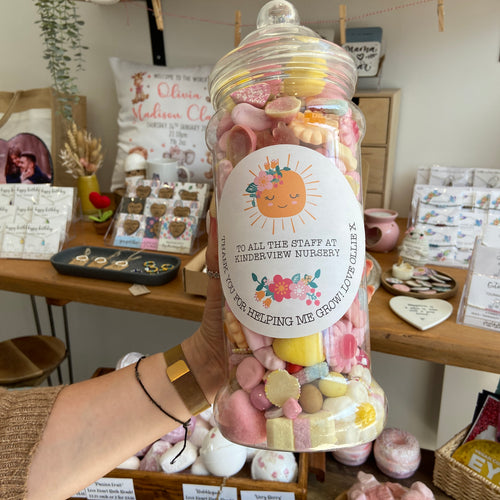 Giant Personalised Sweet Jar - Thank You Gift for Nursery Staff / Teachers 🎁-The Persnickety Co