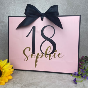 Personalised Birthday Gift Bag - Pink