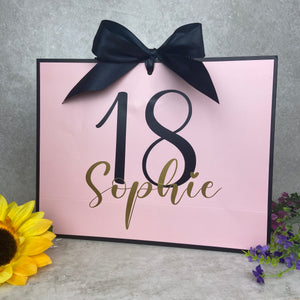 Personalised Birthday Gift Bag - Pink