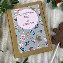 Load image into Gallery viewer, Gingerbread Girl - Chocolate Christmas Lollipop
