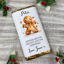 Load image into Gallery viewer, Gingers Are For Life Not Just For Christmas Chocolate Bar
