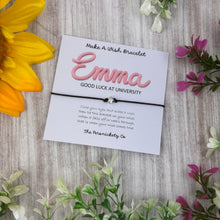 Load image into Gallery viewer, Personalised Good Luck Wish Bracelet
