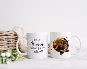 This Human Belongs To - Dog Mug