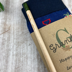 Birthday Gardening Design Socks With Plantable Pencil!