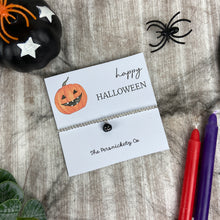 Load image into Gallery viewer, Happy Halloween Pumpkin Beaded Bracelet
