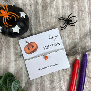 Hey Pumpkin Beaded Bracelet