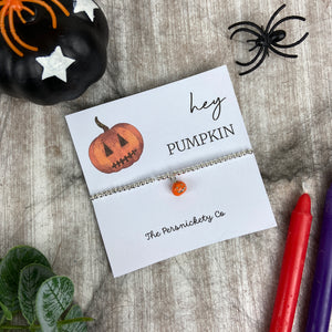 Hey Pumpkin Beaded Bracelet