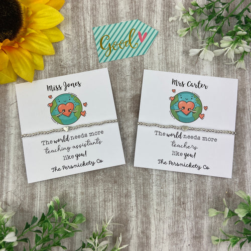 Personalised Teacher Bracelet-The Persnickety Co