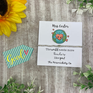 Personalised Teacher Bracelet